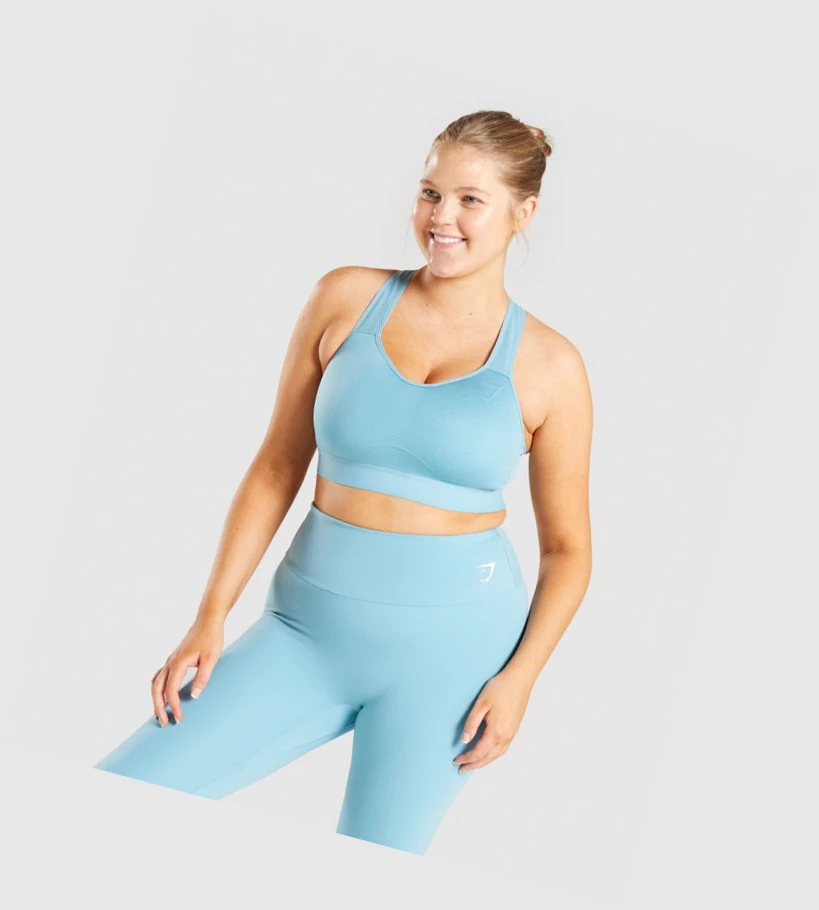 Gymshark Kevyet High Support Koulutus Naisten Urheiluliivit Vaaleansininen | LQXUWS485