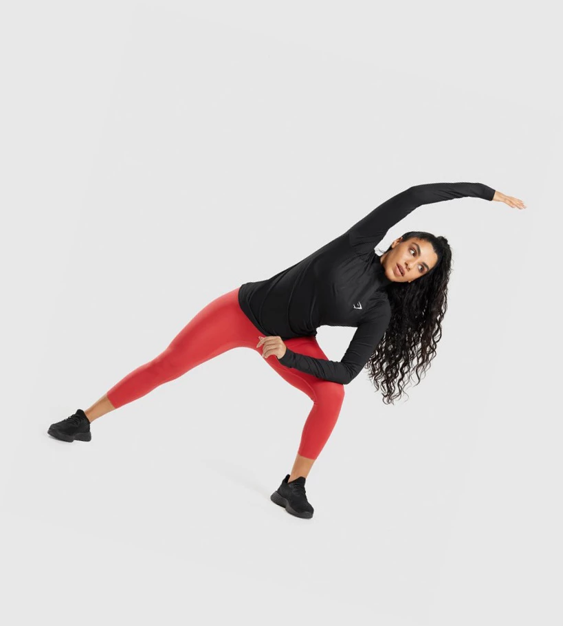 Gymshark Koulutus 7/8 High Waisted Naisten Leggingsit Punainen | OQPAFD829