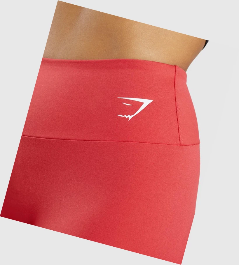 Gymshark Koulutus 7/8 High Waisted Naisten Leggingsit Punainen | OQPAFD829