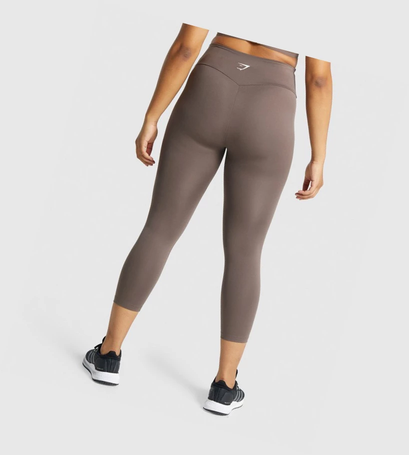 Gymshark Koulutus 7/8 High Waisted Naisten Leggingsit Ruskea | TCZVGF482