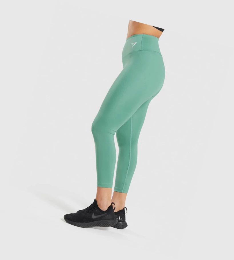 Gymshark Koulutus 7/8 High Waisted Naisten Leggingsit Vihreä | WBHSYJ395