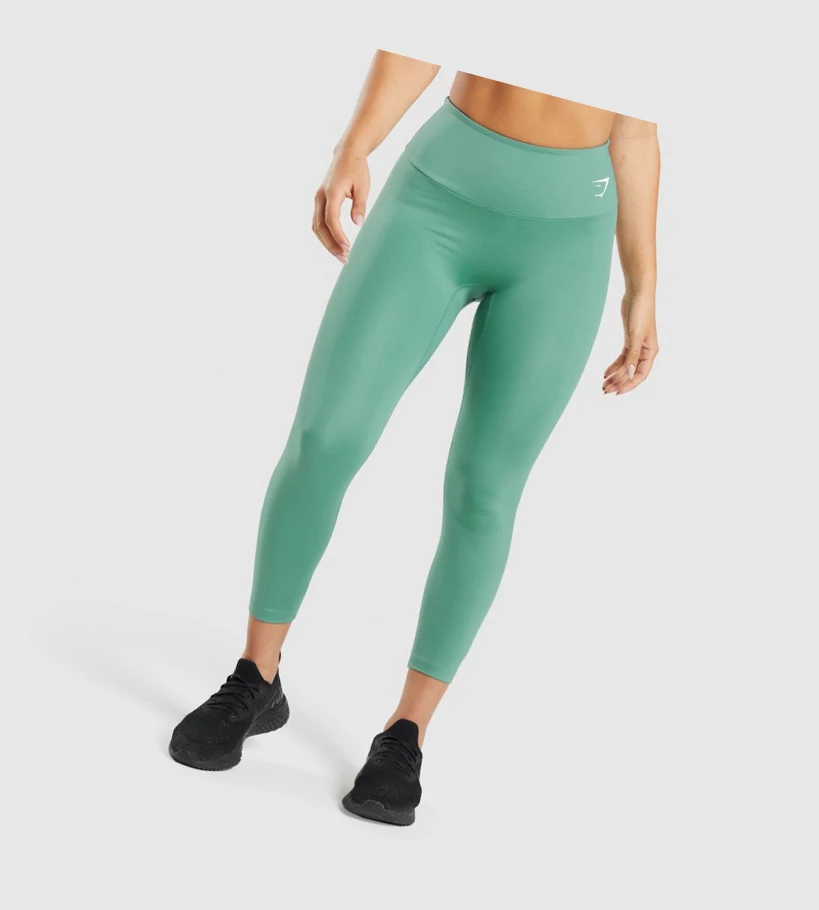 Gymshark Koulutus 7/8 High Waisted Naisten Leggingsit Vihreä | WBHSYJ395