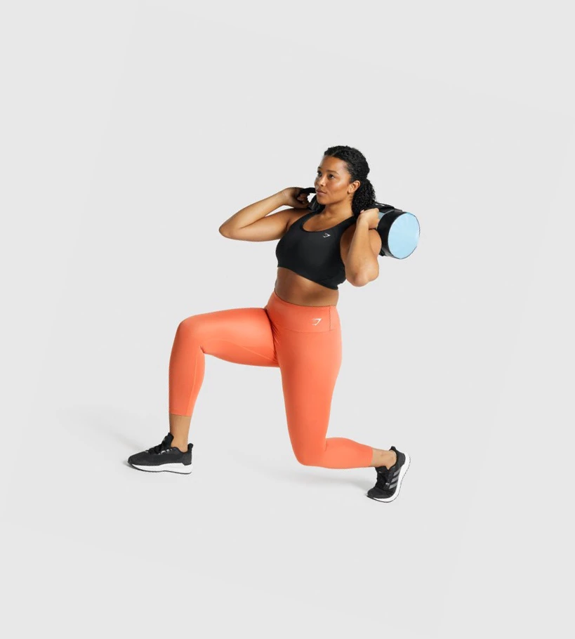 Gymshark Koulutus 7/8 High Waisted Naisten Leggingsit Oranssi | ZMAOTN782