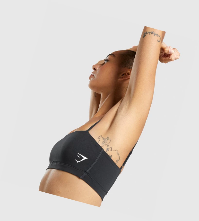 Gymshark Koulutus Bandeau Naisten Urheiluliivit Mustat | COBPWE148