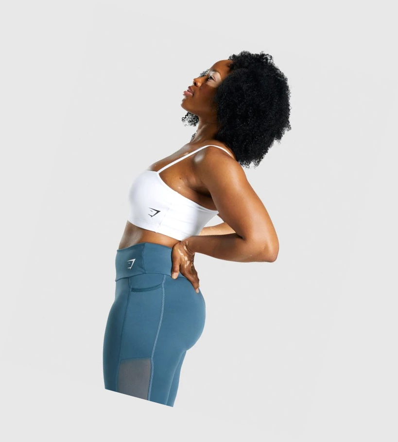 Gymshark Koulutus Bandeau Naisten Urheiluliivit Valkoinen | ECPSJZ563
