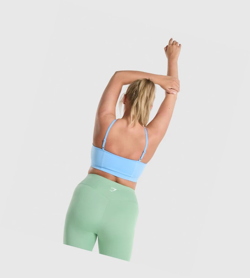 Gymshark Koulutus Bandeau Naisten Urheiluliivit Vaaleansininen | NBFSWC065