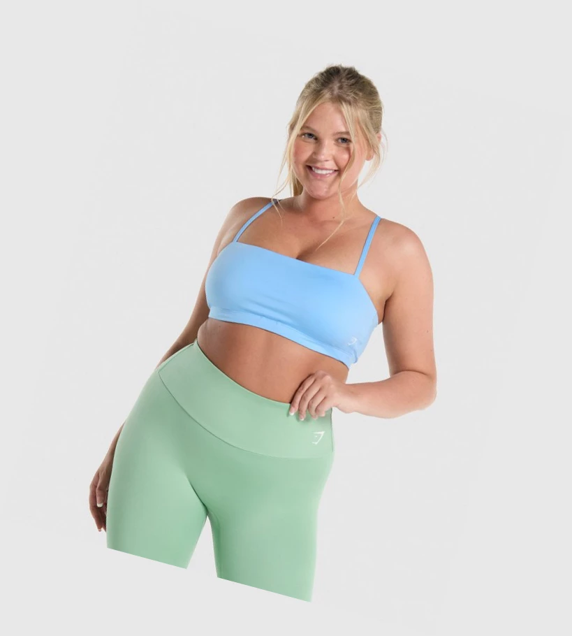 Gymshark Koulutus Bandeau Naisten Urheiluliivit Vaaleansininen | NBFSWC065