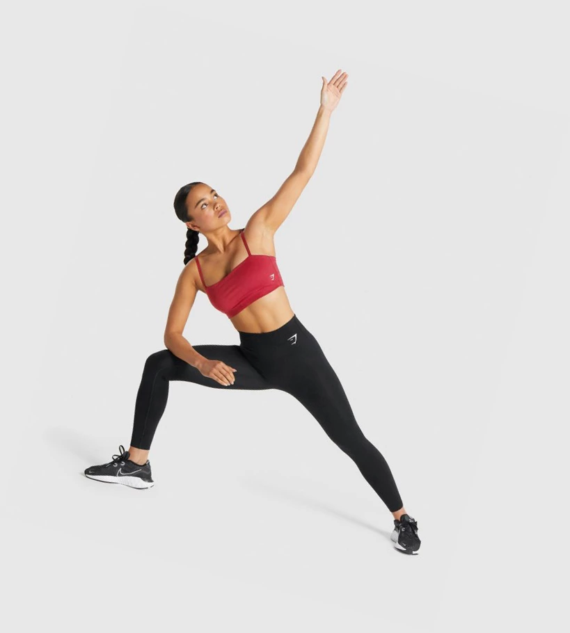 Gymshark Koulutus Bandeau Naisten Urheiluliivit Viininpunainen | QMAVGT291
