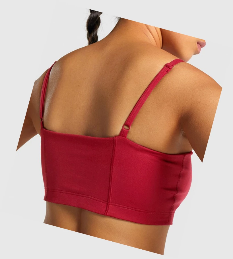 Gymshark Koulutus Bandeau Naisten Urheiluliivit Viininpunainen | QMAVGT291