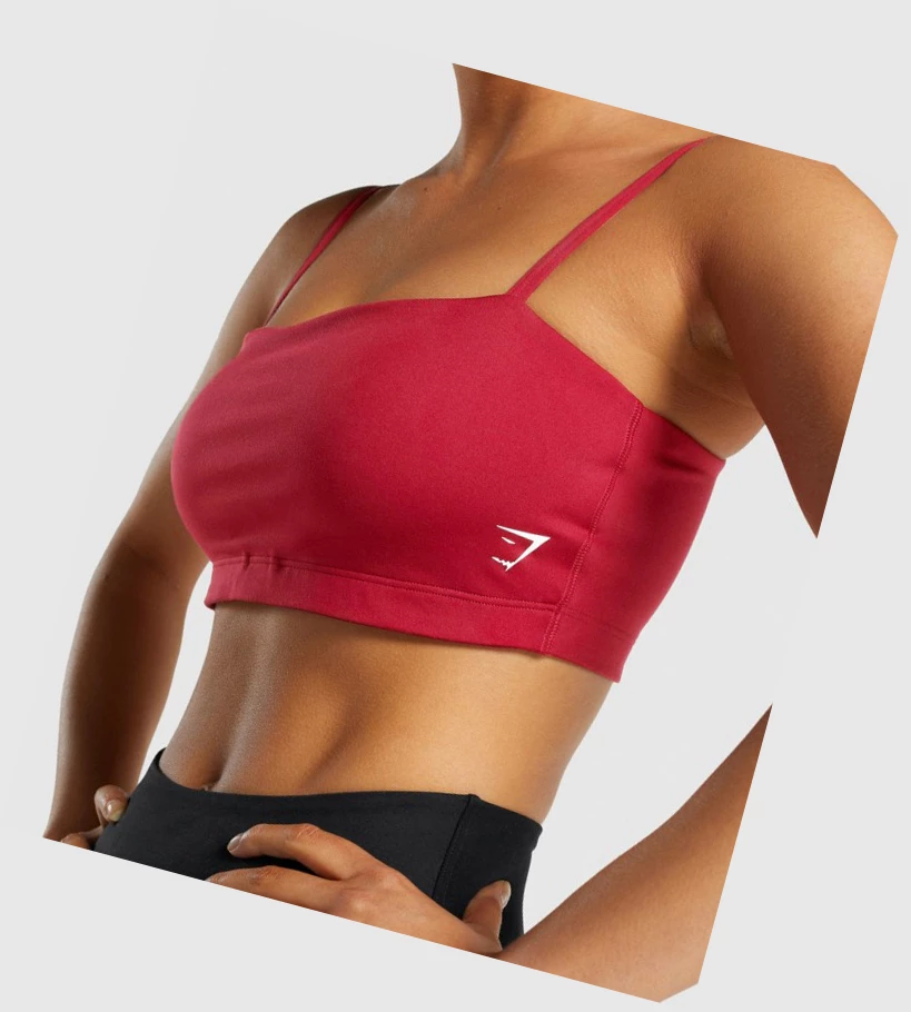 Gymshark Koulutus Bandeau Naisten Urheiluliivit Viininpunainen | QMAVGT291