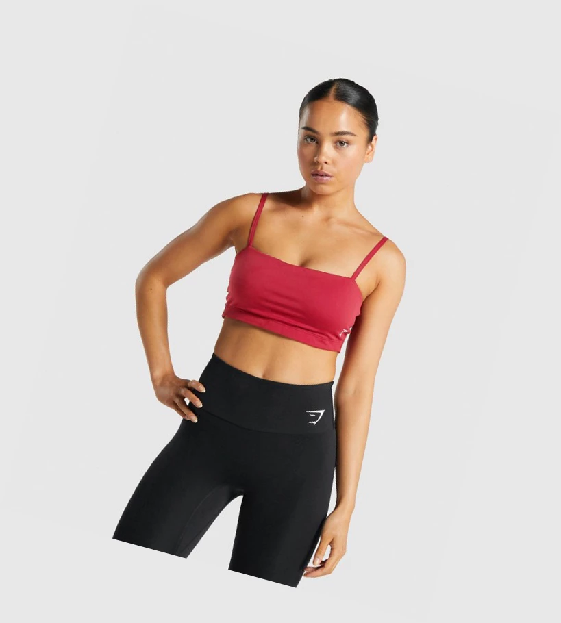 Gymshark Koulutus Bandeau Naisten Urheiluliivit Viininpunainen | QMAVGT291