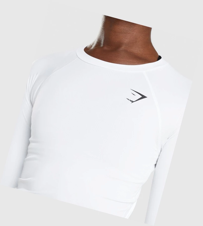 Gymshark Koulutus Baselayer Top Naisten T Paidat Valkoinen | JIMCLS013