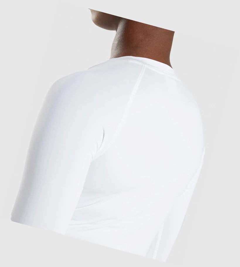 Gymshark Koulutus Baselayer Top Naisten T Paidat Valkoinen | JIMCLS013