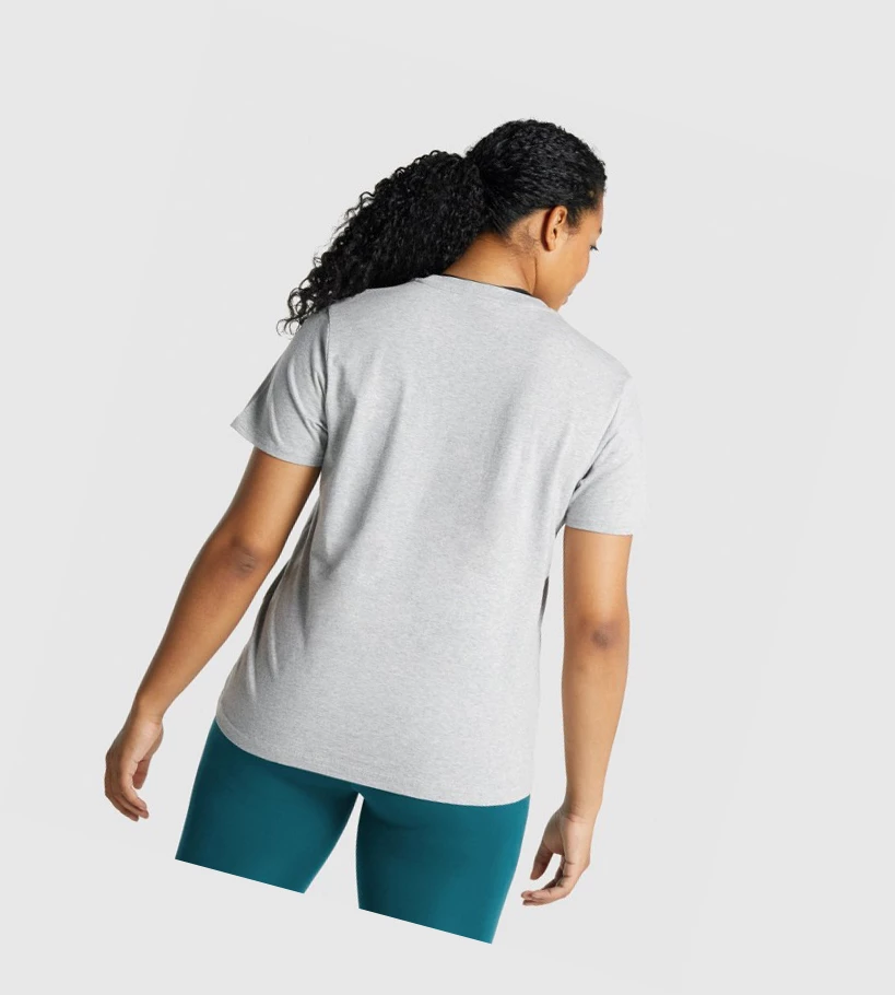 Gymshark Koulutus Basic Naisten T Paidat Vaaleanharmaat | GIDSKU912