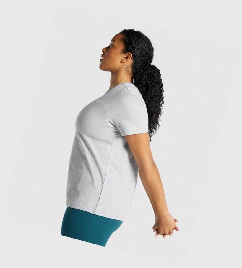 Gymshark Koulutus Basic Naisten T Paidat Vaaleanharmaat | GIDSKU912