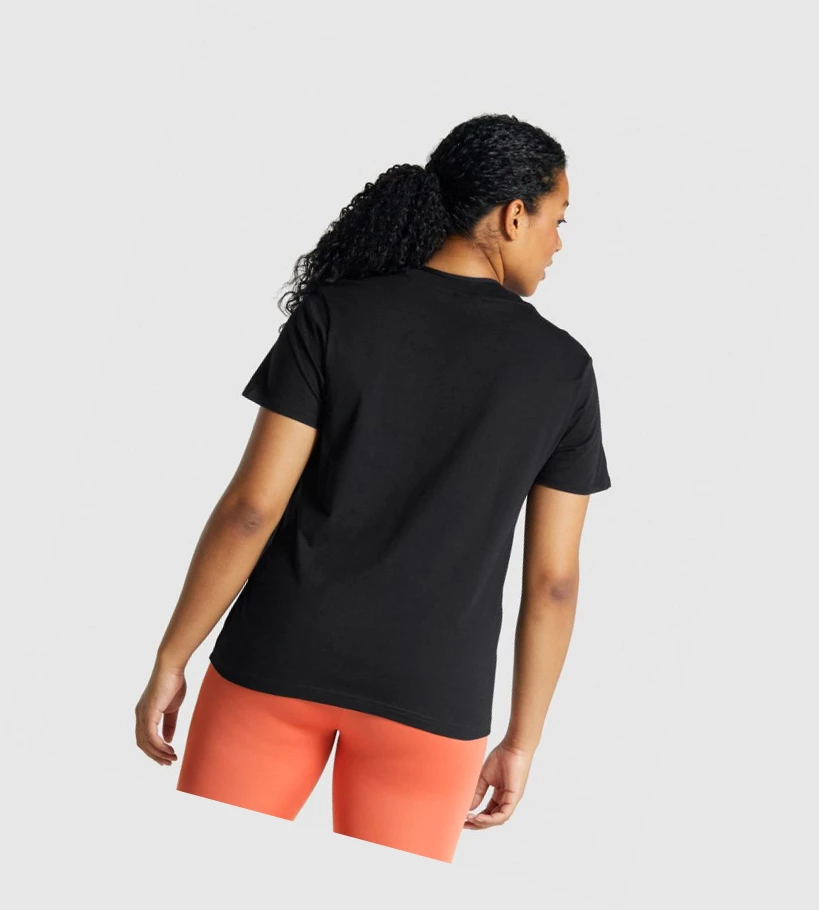 Gymshark Koulutus Basic Naisten T Paidat Mustat | HERUKC745