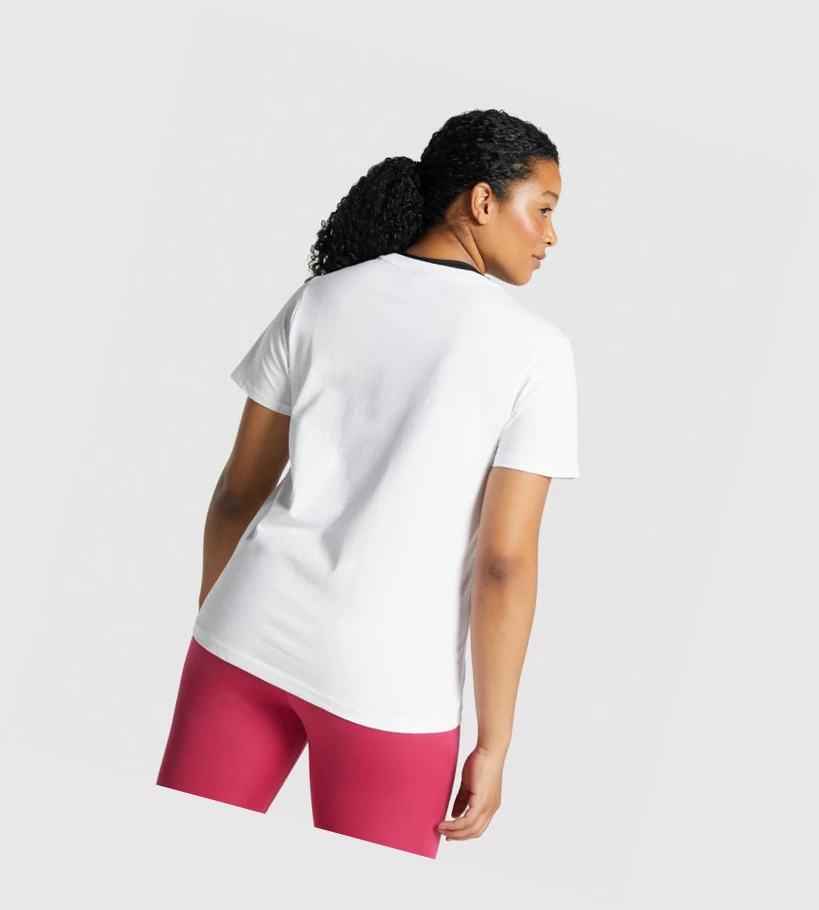Gymshark Koulutus Basic Naisten T Paidat Valkoinen | YMGVBO941