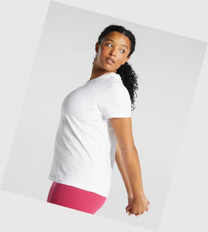 Gymshark Koulutus Basic Naisten T Paidat Valkoinen | YMGVBO941