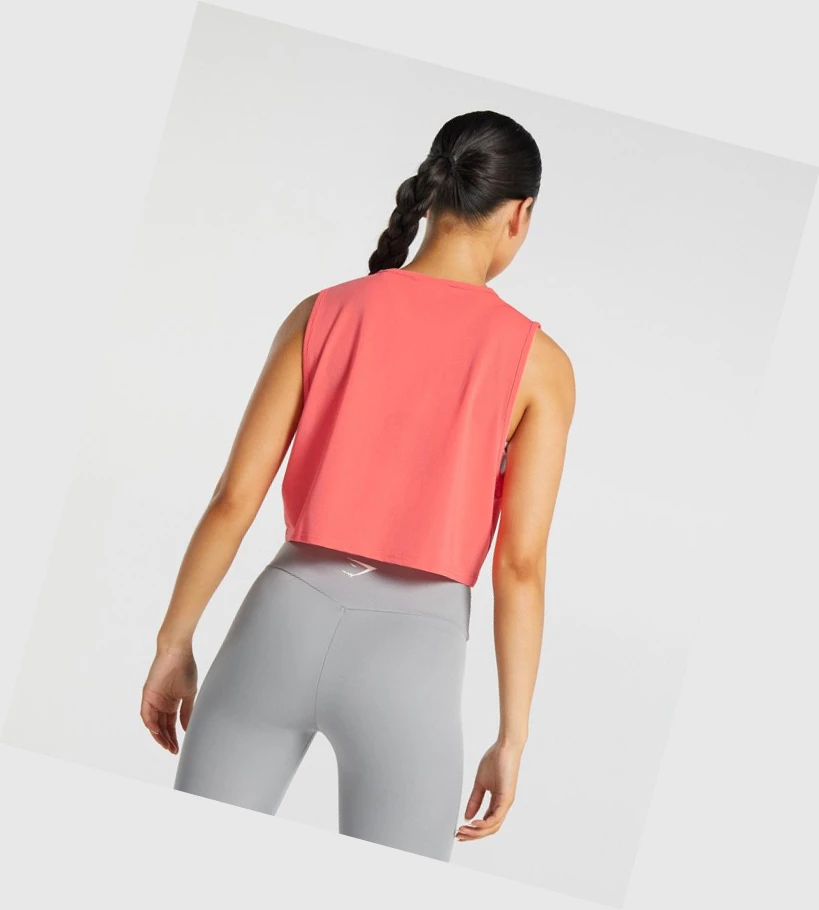 Gymshark Koulutus Crop Naisten Hihaton Paita Pinkki | CWHNOE071