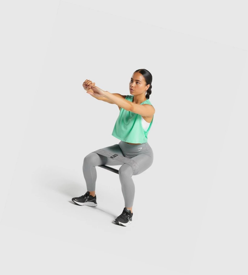 Gymshark Koulutus Crop Naisten Hihaton Paita Turkoosi | TBNWDU895