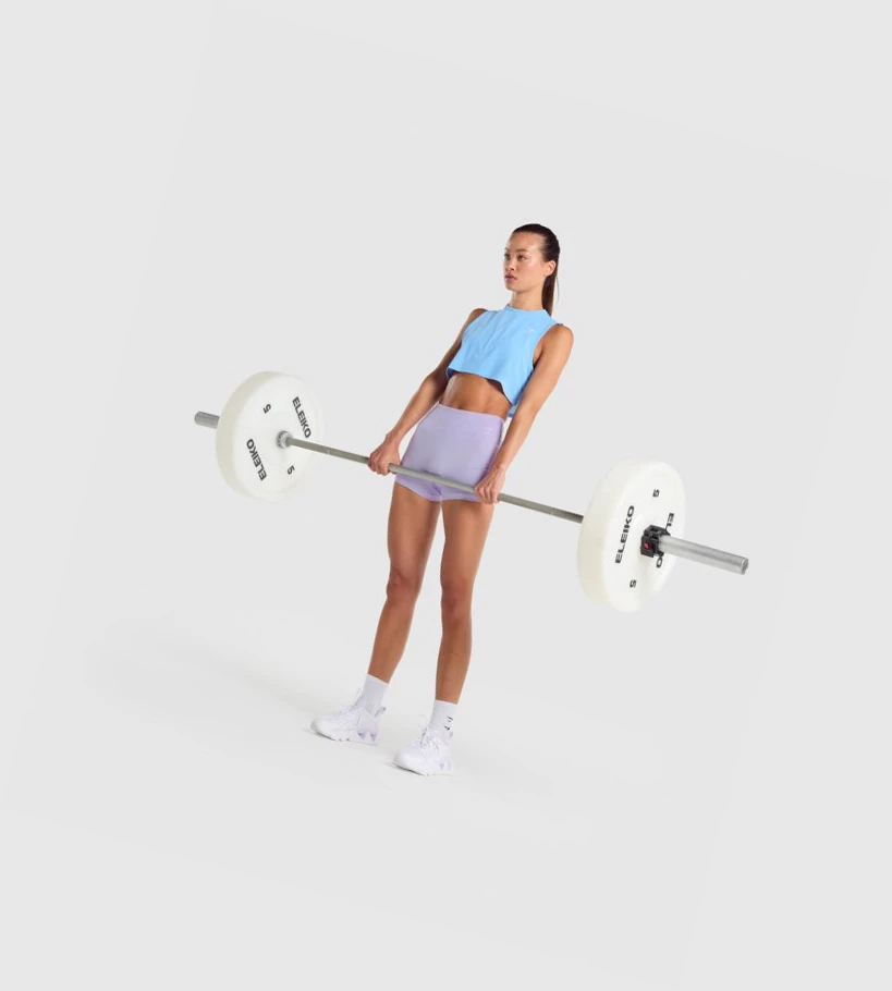 Gymshark Koulutus Crop Naisten Hihaton Paita Vaaleansininen | WDGNTV231