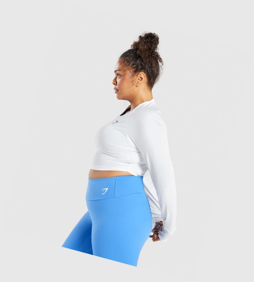 Gymshark Koulutus Crop Top Naisten Puserot Valkoinen | BURFPY630