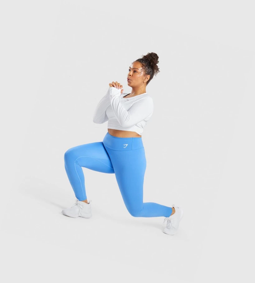 Gymshark Koulutus Crop Top Naisten Puserot Valkoinen | BURFPY630