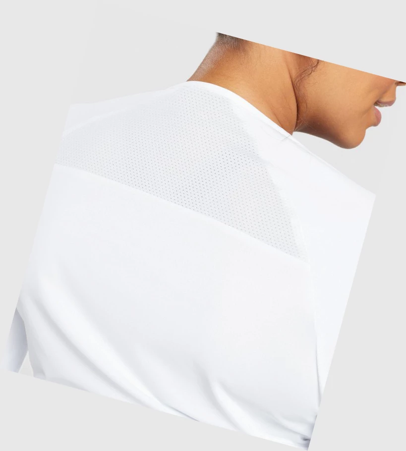 Gymshark Koulutus Crop Top Naisten Puserot Valkoinen | BURFPY630