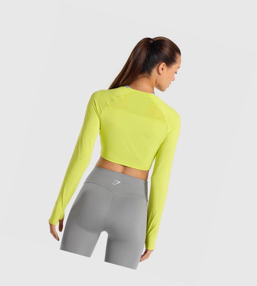 Gymshark Koulutus Crop Top Naisten T Paidat Keltainen | MZVIRC752