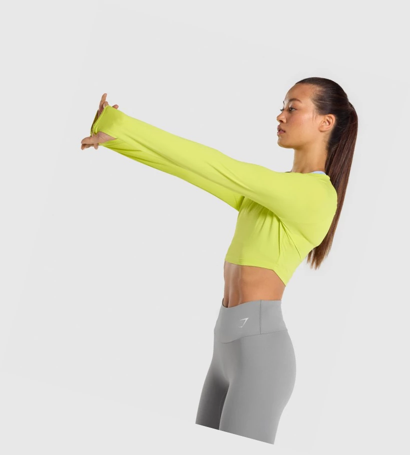 Gymshark Koulutus Crop Top Naisten T Paidat Keltainen | MZVIRC752