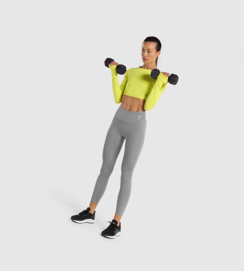 Gymshark Koulutus Crop Top Naisten T Paidat Keltainen | MZVIRC752