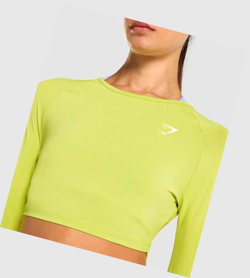 Gymshark Koulutus Crop Top Naisten T Paidat Keltainen | MZVIRC752
