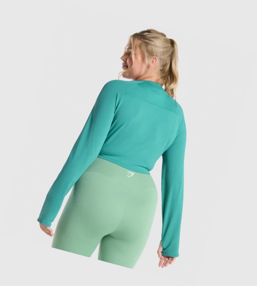 Gymshark Koulutus Crop Top Naisten T Paidat Turkoosi | YOKMPX360