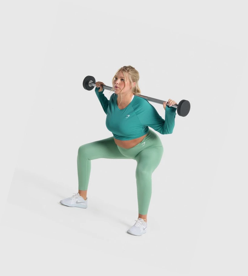 Gymshark Koulutus Crop Top Naisten T Paidat Turkoosi | YOKMPX360