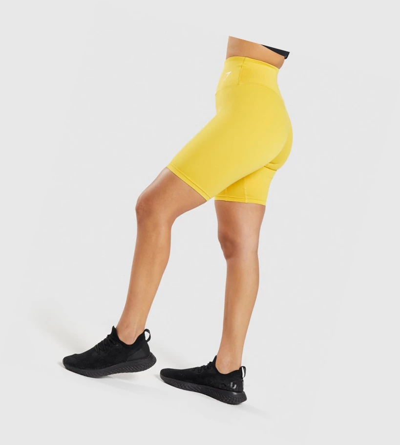 Gymshark Koulutus Cycling Naisten Shortsit Keltainen | CEUPMN908