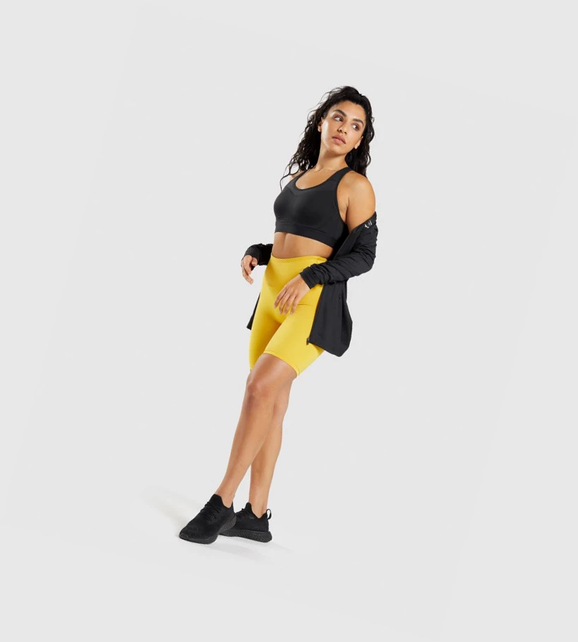 Gymshark Koulutus Cycling Naisten Shortsit Keltainen | CEUPMN908