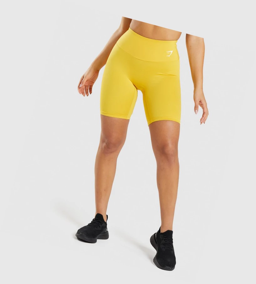 Gymshark Koulutus Cycling Naisten Shortsit Keltainen | CEUPMN908