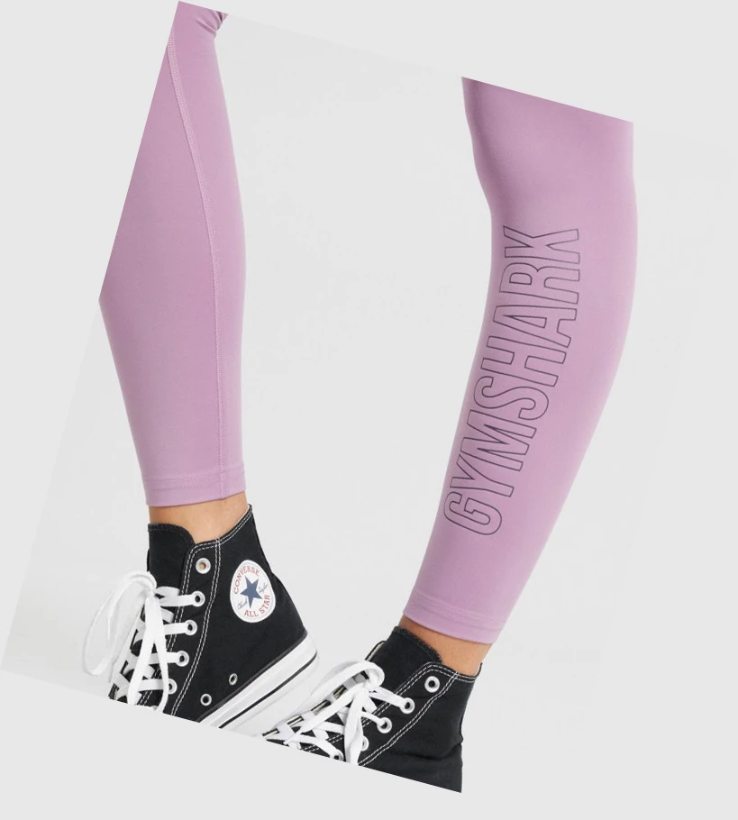 Gymshark Koulutus Graafinen High Waisted Naisten Leggingsit Violetit | BEFCAV682