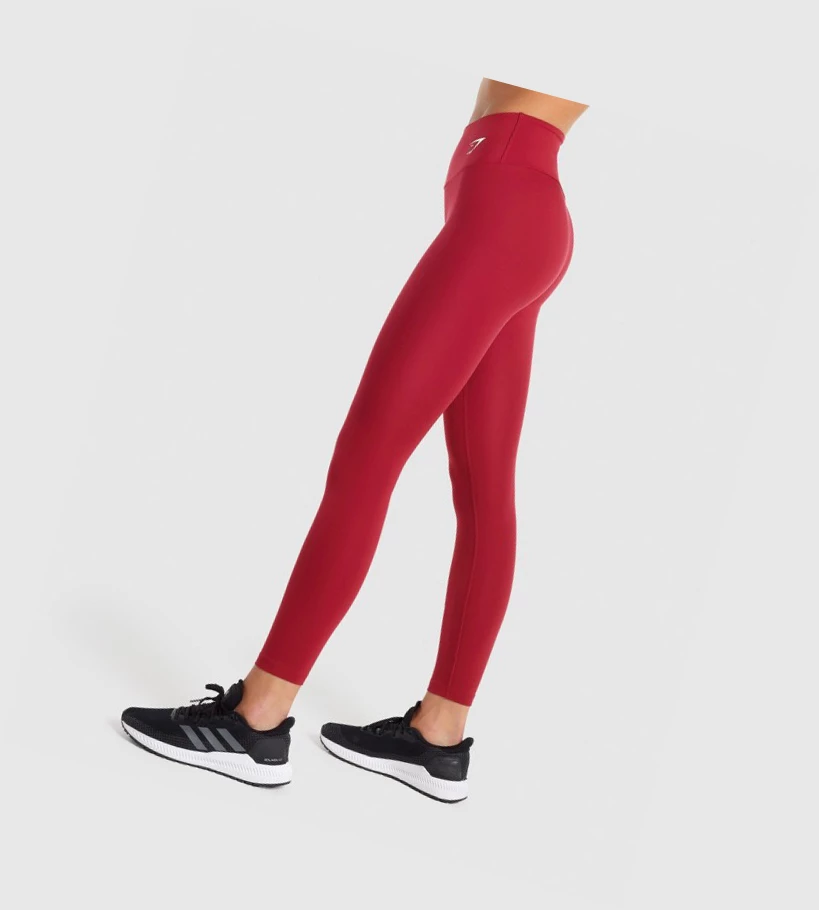 Gymshark Koulutus High Waisted Naisten Leggingsit Viininpunainen | PYLDHK216