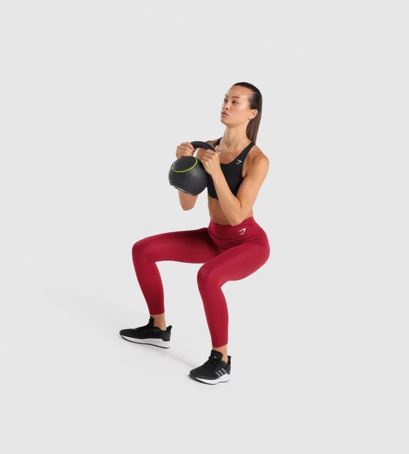 Gymshark Koulutus High Waisted Naisten Leggingsit Viininpunainen | PYLDHK216