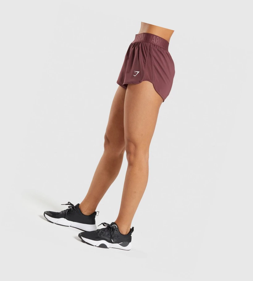 Gymshark Koulutus Loose Fit Naisten Shortsit Pinkki Ruskea | BLGZHM640