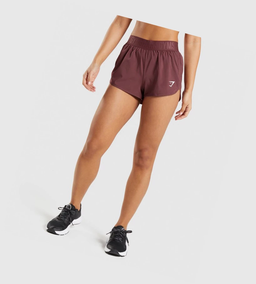 Gymshark Koulutus Loose Fit Naisten Shortsit Pinkki Ruskea | BLGZHM640