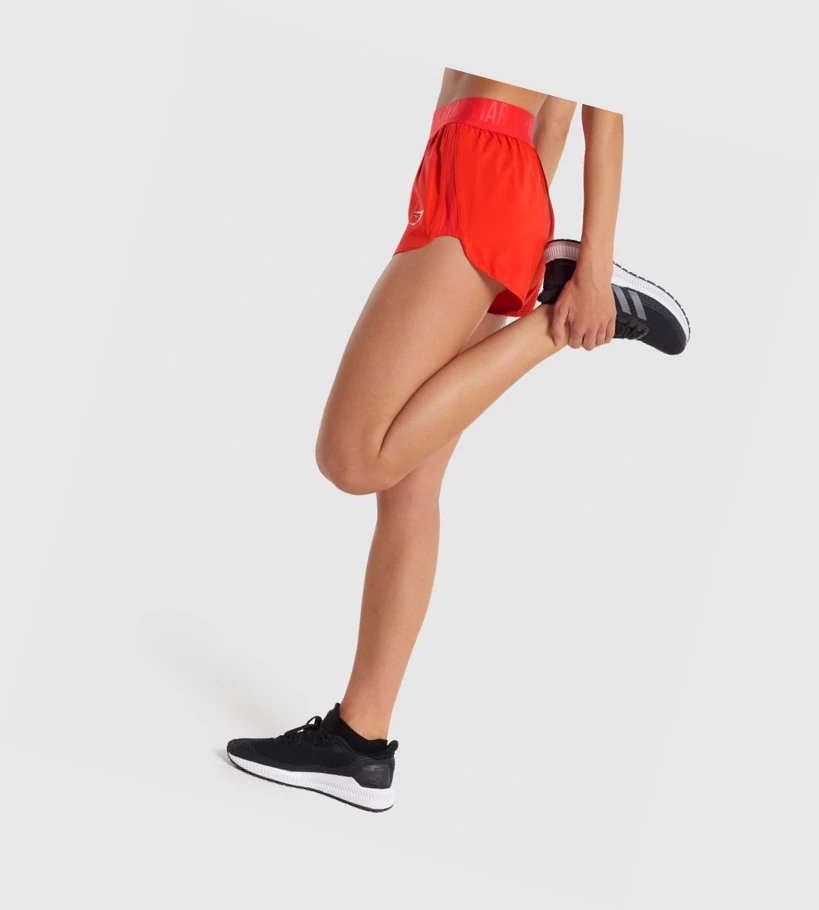 Gymshark Koulutus Loose Fit Naisten Shortsit Punainen | JRAXQG340
