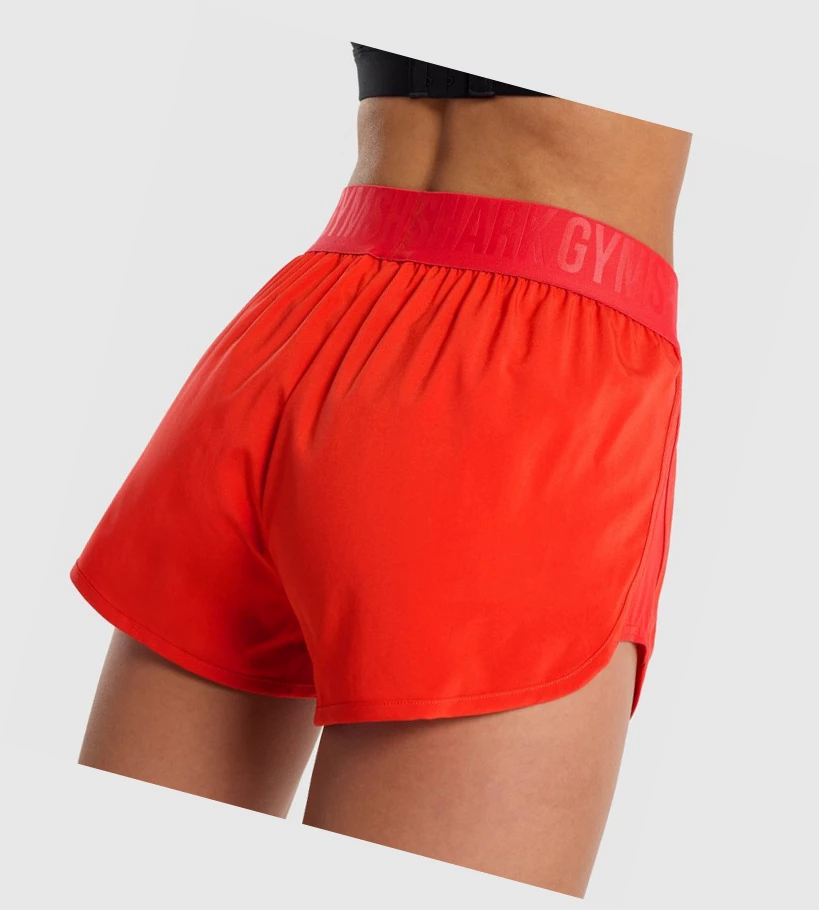 Gymshark Koulutus Loose Fit Naisten Shortsit Punainen | JRAXQG340