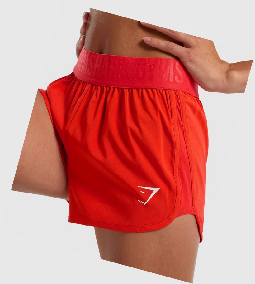 Gymshark Koulutus Loose Fit Naisten Shortsit Punainen | JRAXQG340