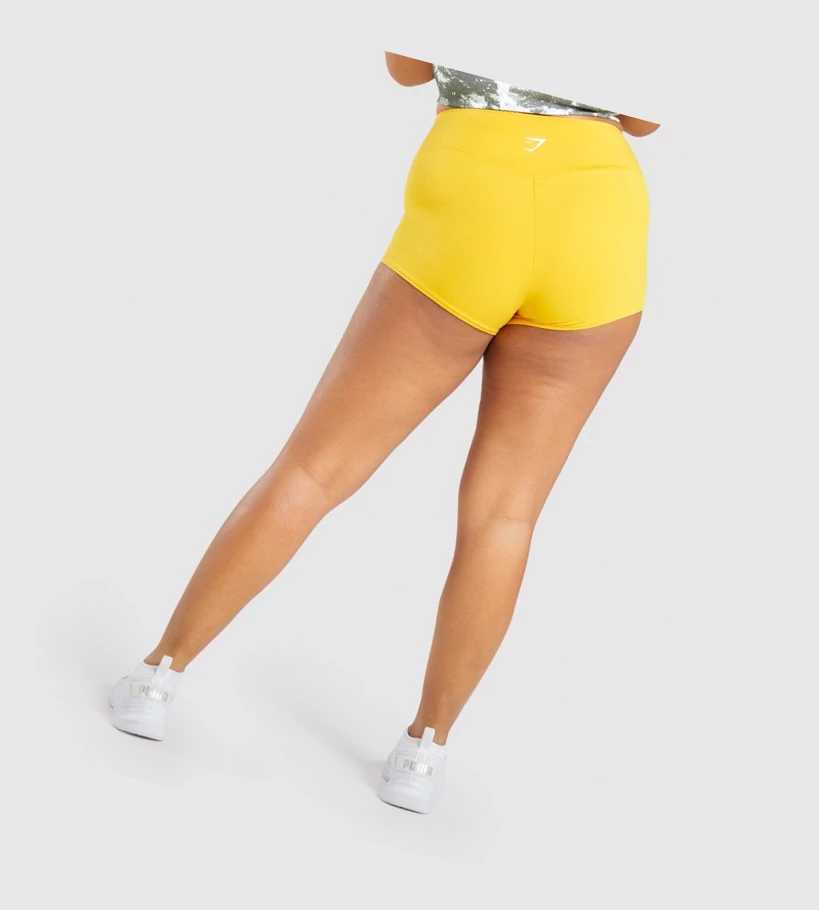 Gymshark Koulutus Lyhyt Length Naisten Shortsit Keltainen | WANRZM356