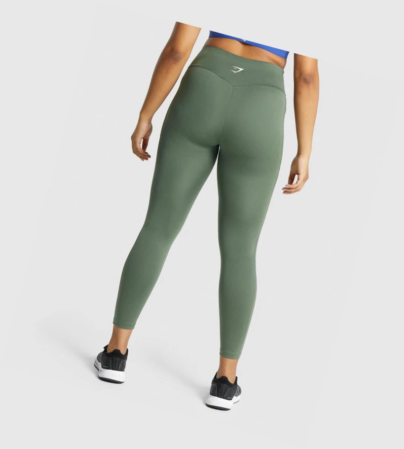 Gymshark Koulutus Mesh Pocket High Waisted Naisten Leggingsit Vihreä | BANGIV348