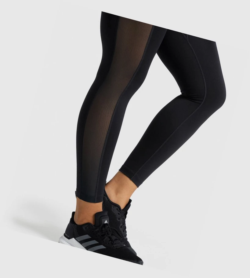 Gymshark Koulutus Mesh Pocket High Waisted Naisten Leggingsit Mustat | BFAPJM834