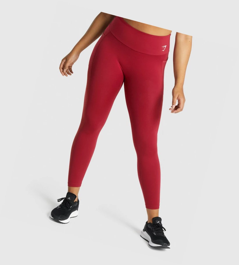 Gymshark Koulutus Mesh Pocket High Waisted Naisten Leggingsit Viininpunainen | IFBJNA068