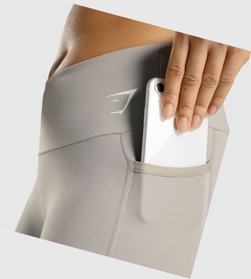 Gymshark Koulutus Mesh Pocket High Waisted Naisten Leggingsit Harmaat | VPNKGX092
